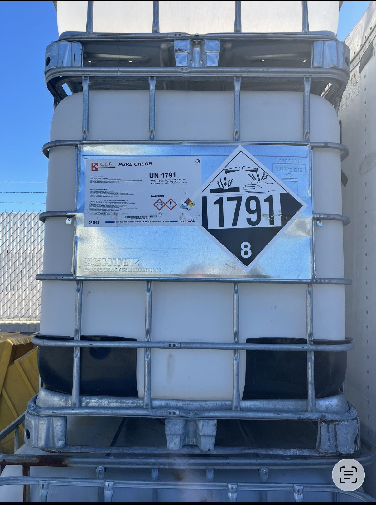 250 Gallon Water Tank