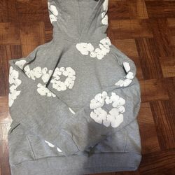 Denim Tear Hoodie Grey Size M Slightly Used No Bag
