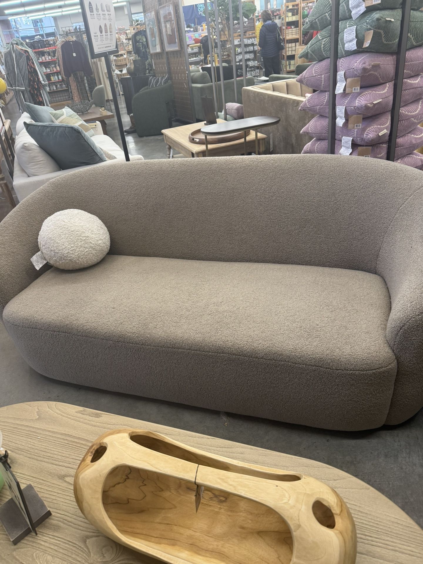 Sherpa Mocha Couch World Market