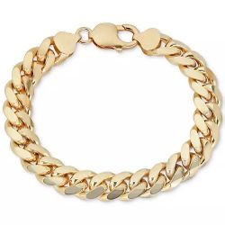 Men’s 14k Gold Plated Cuban Link Bracelet