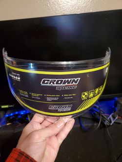 Crown Racing Motorcycle Helmet Visor Shield