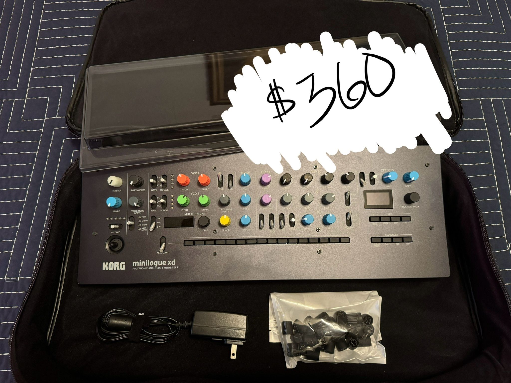 Korg minilogue XD 4-voice Analog Synthesizer Module + Decksaver + Case + MORE