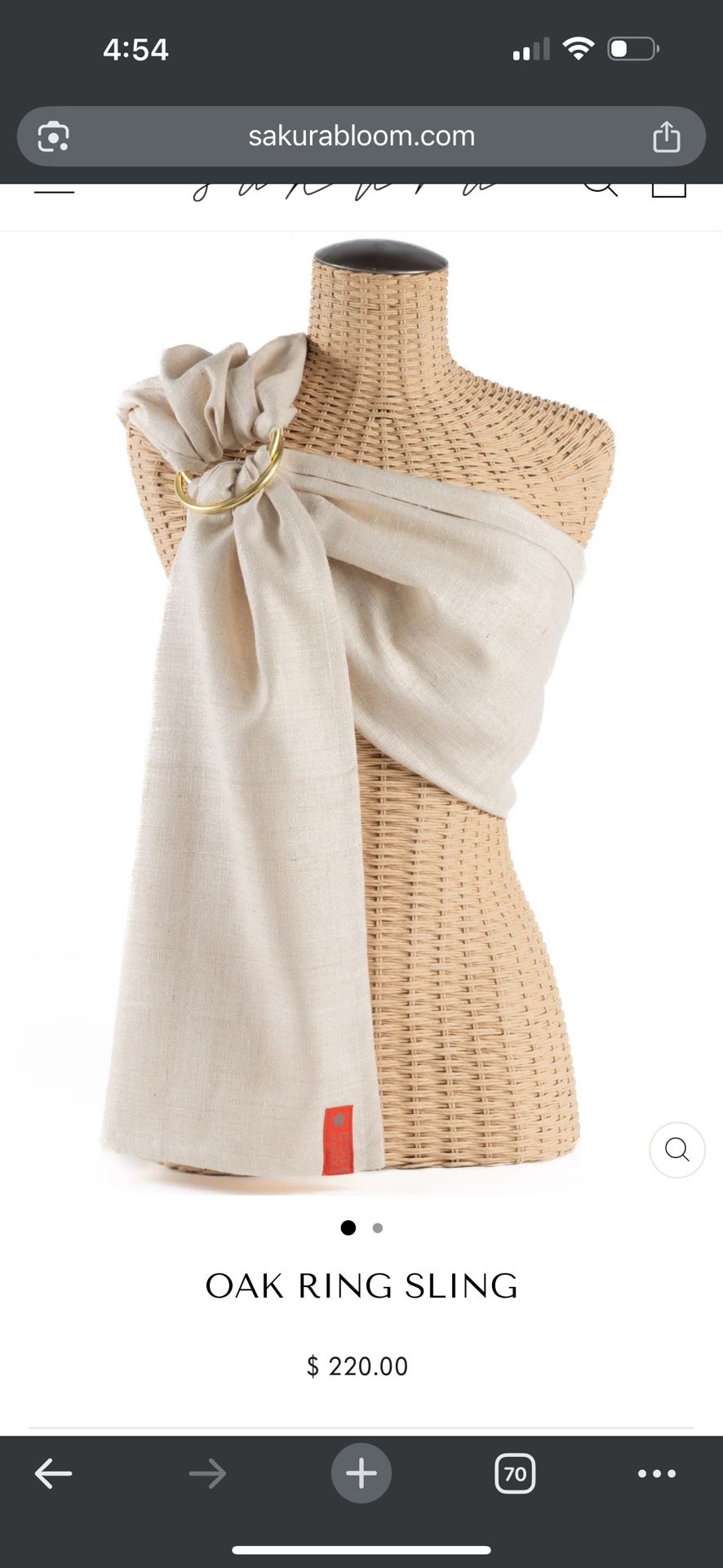 Oak Ring Baby Sling