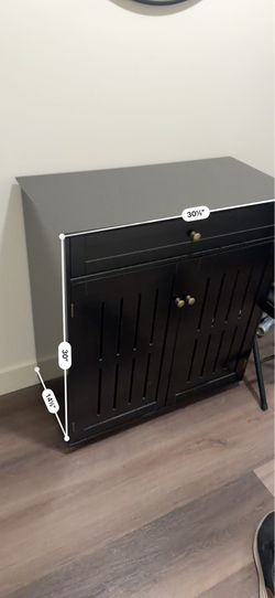 Shoe cabinet 4-tier with drawer and adjustable shelves