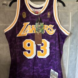 Mitchell & Ness Swingman NBA Los Angeles Lakers Bape Jersey New Medium SzM