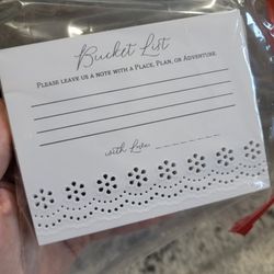 Bucket List Cards For Wedding, Wedding Decor 