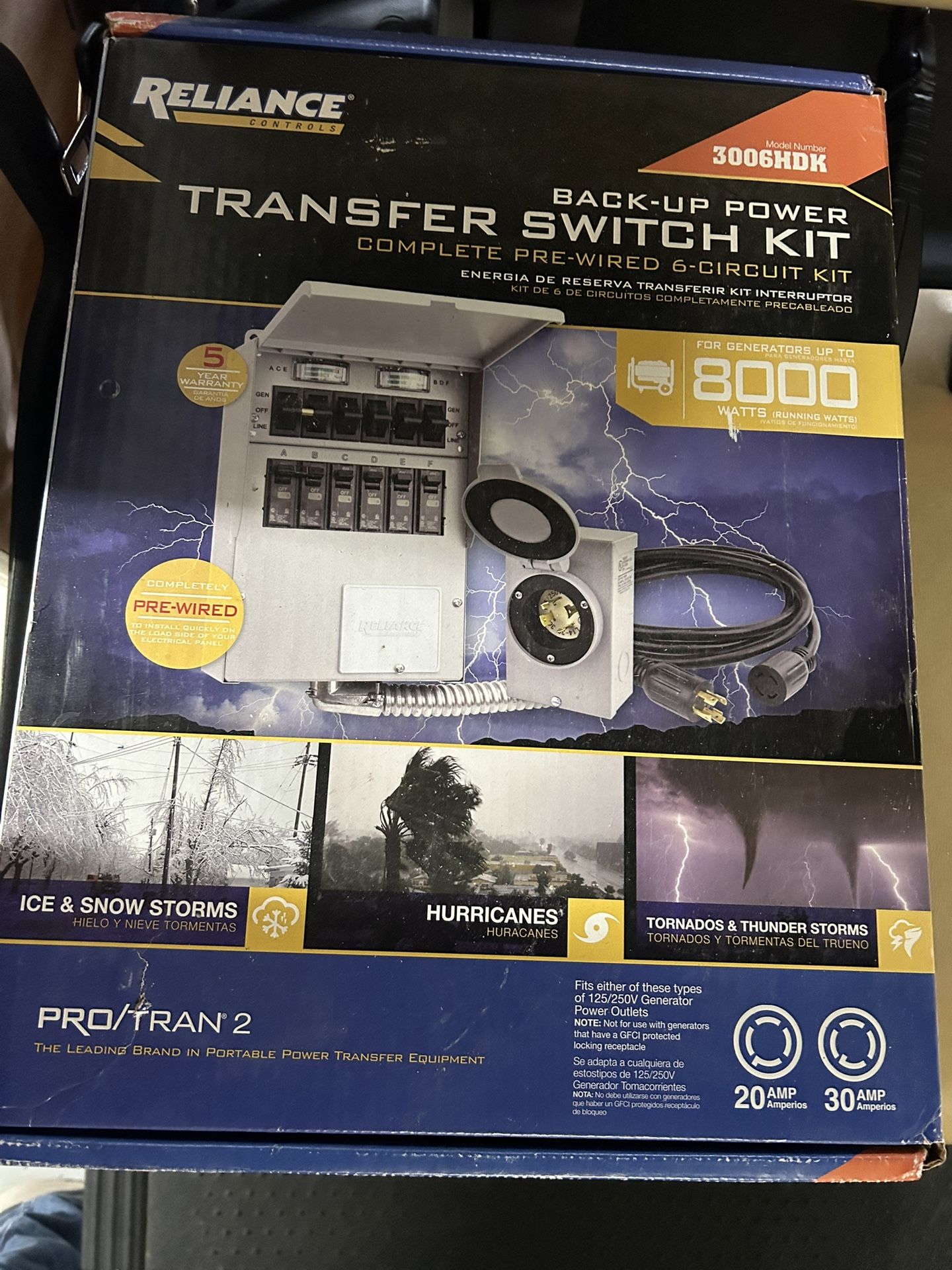 Reliance 3006HDK 30Amp Transfer Switch