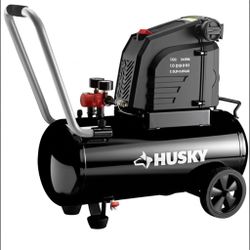 🎁 Husky 0300816 8 Gal. 150 PSI Hot Dog Portable Electric Oil-Free Horizontal Air Compressor