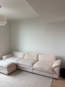 Teddy White 10 ft Couch