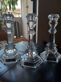 3 Tiffany & Co Crystal Candle Holders $60 for all