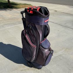 DATREK Golf cart bag with wheels. Individual Divider System. 14 way.
