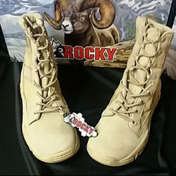 Rocky Boots- MilitaryTraining Men's C4T Desert Tan- Sizes: 4W, 5M, 5W, 5 1/2 W, 6W- Available After Oct. 20th