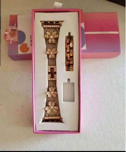 Brandnew Bling Bands Compatible for Apple Watch 42/44mm(RoseGold)