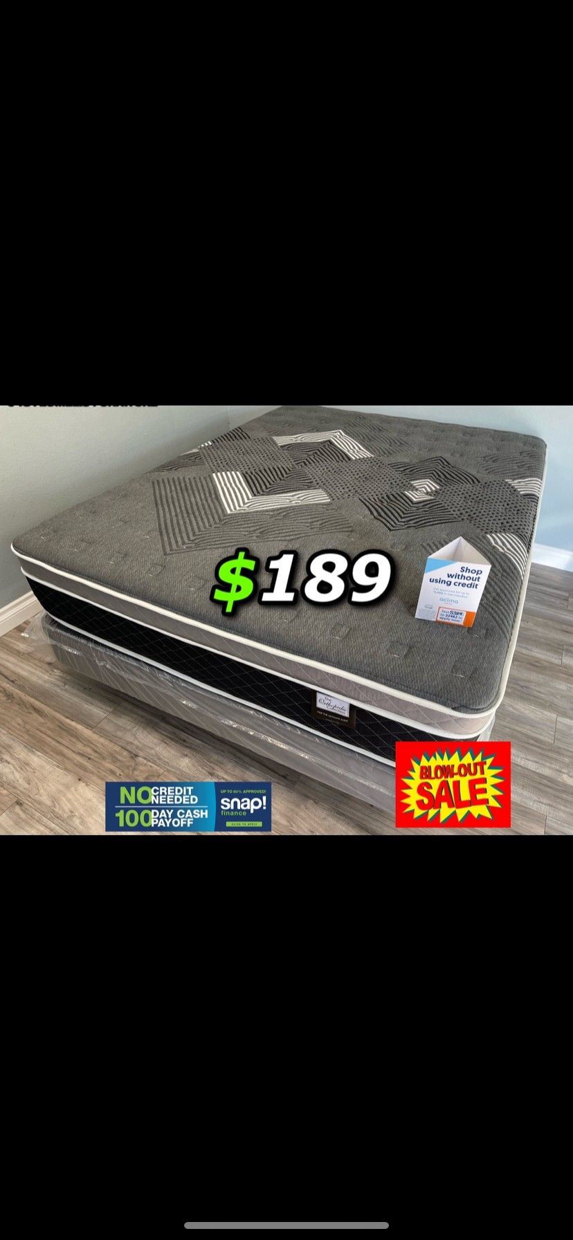 Queen Oasis Thermal Comfort Europillow Top 12inch Mattress!!