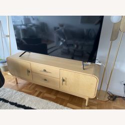 Nora Media Console - Mid-Century Modern - Oak - Anthropologie