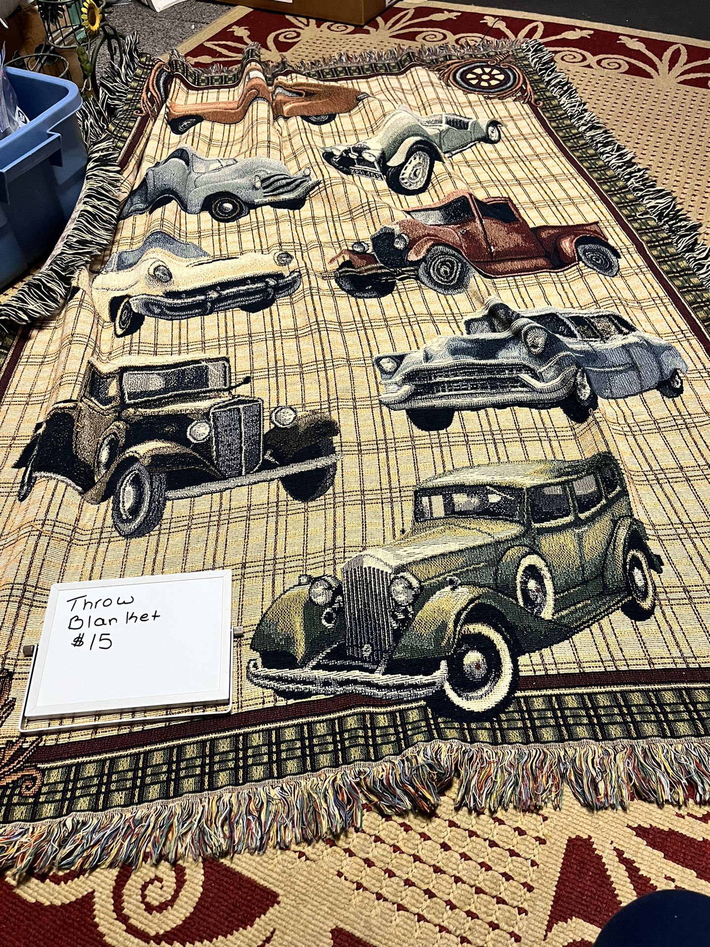 Antique Car Throw Blanket 