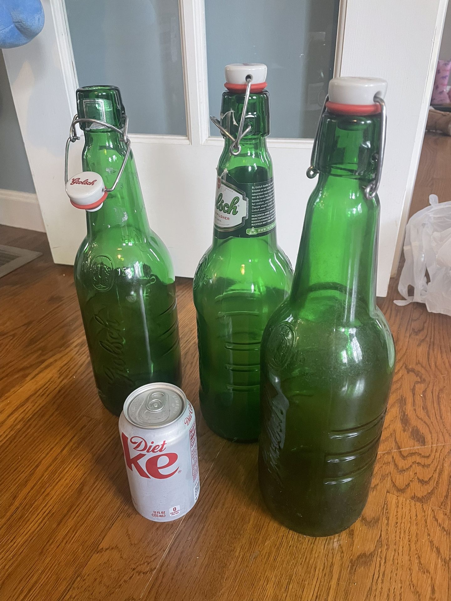 3 Very Large Grolsch Bottles