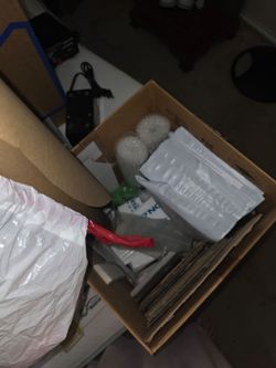 Complete Shipping Supplies Lot - Mailers, Labels, Printer Paper & Bubble Wrap