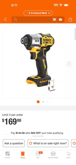 DEWALT 20V MAX XR Cordless Brushless 1/4 in. 3-Speed Impact Driver (Tool-Only)