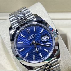 Rolex Datejust 41 Blue Dial Motif