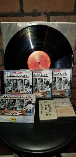 Highwaymen collection; Johnny Cash, Willie Nelson! Vinyl record, CD's n cassette lot! Great lot!