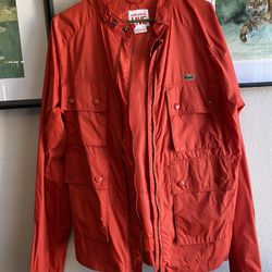 Lacoste Red Windbreaker Style Jacket