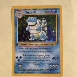 Pokemon FRENCH Blastoise (Tortank) 2/102 Base Set Unlimited Holofoil LP