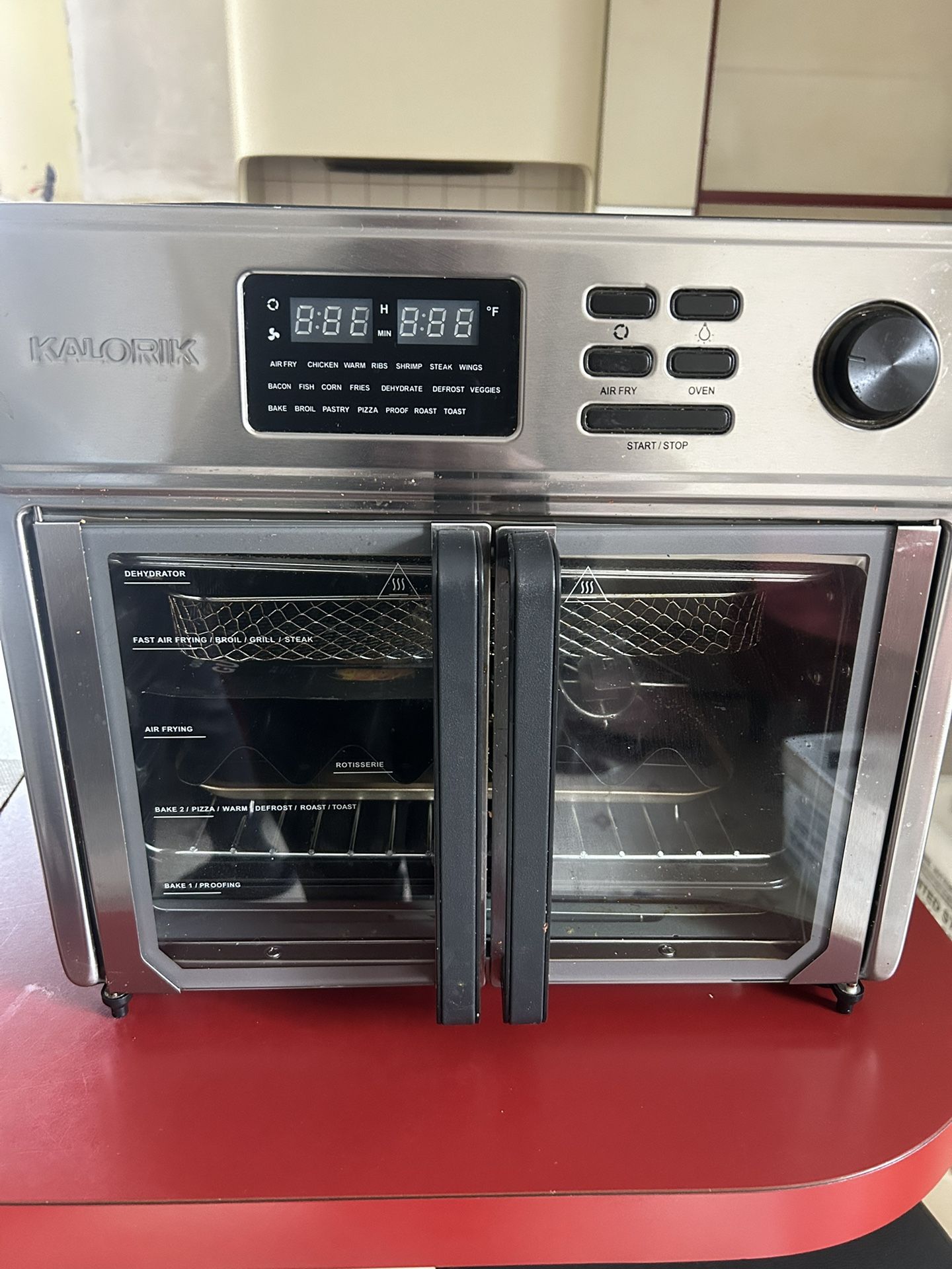 Kalorik MAXX® Digital Air Fryer Oven, 26 Quart, 10-in-1 Countertop Toaster Oven & Air Fryer Combo-21 Presets up to 500 degrees, Includes 9 Accessories