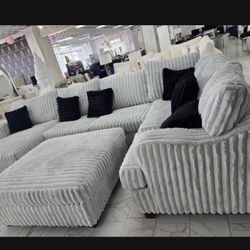 Brand New Corduroy Luxurious Comfy Sectional 
