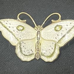 Beautiful VTG   Sterling Silver & Enamel Butterfly Brooch - Hroar Prydz Norway