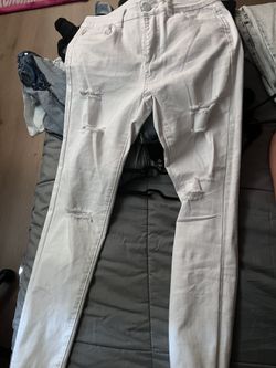Wax Jeans White Ripped Pants