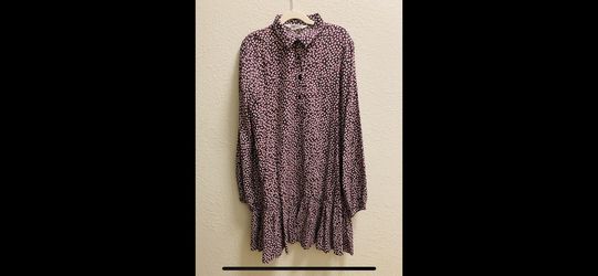 H&M girls long sleeve collared dress