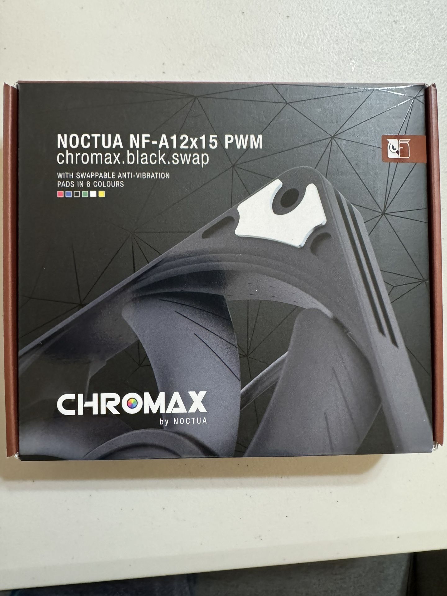 Noctua 12x15 120mm Fan (chromax  black swap)