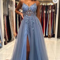 New Royal Blue Prom Dress Stacees