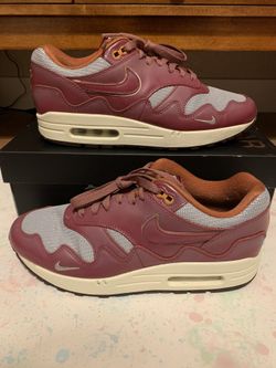 Nike Air Max 1 Patta Waves Maroon W/Bracelet Mens 9.5