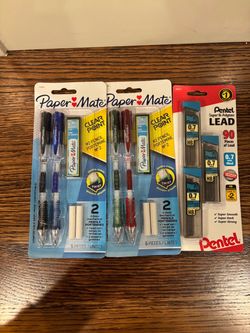 Paper Mate Clear Point Mechanical Pencils and Pentel Lead Refills