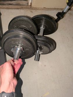 Adjustable Cast Iron Dumbbell Set