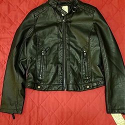 Junior's Faux Leather Jacket Brand New Size L