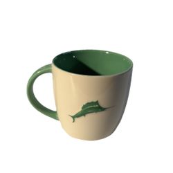 Tommy Bahama Green & White Mug With Marlin Design