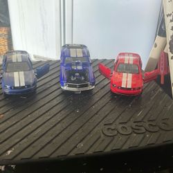 Set Of 3 Small Mustang Diecast Cars