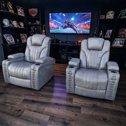 2 Leather Reclining Chairs.  Delivery Available!