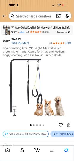 H shape dog grooming arm