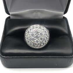 925 Sterling Silver 2.99CT MOISSANITE Round Men’s Ring Size 10
