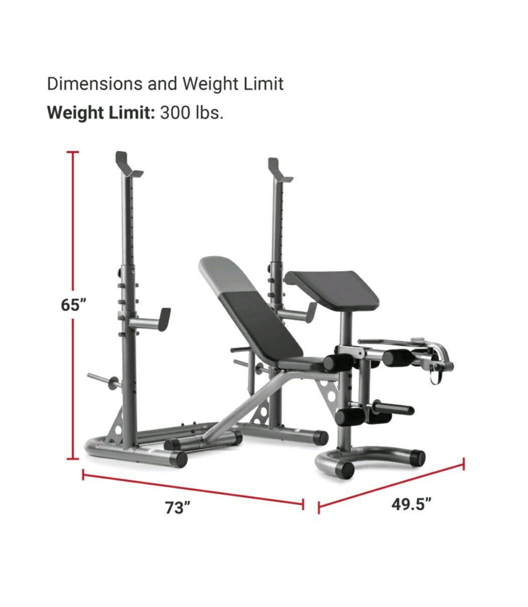 BRAND NEW *Weider XRS 20 Adjustable Olympic Workout Bench * SQUAT RACK