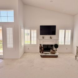 Custom Built Real Wood Interior Plantation Shutters - Premium Basswood Window Shades & Coverings - Professional Local Measuring & Mounting