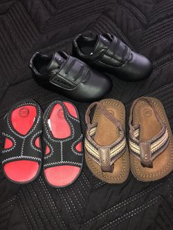 Sandals and soccer shoes for toddler boy