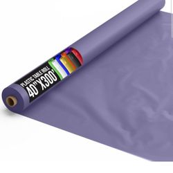 Lavender Plastic Rectangular 40'x300' Tablecloth Roll
