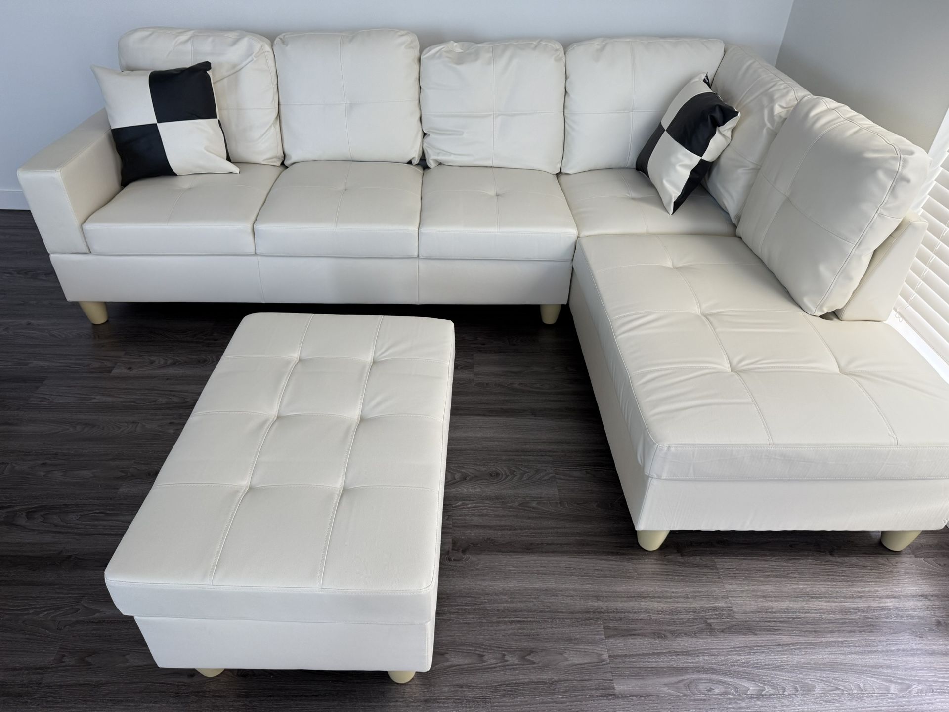 New Sectional + Storage Ottoman  — Left or Right Chaise — Delivery Available  