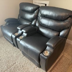 LIKE NEW - Media POWER room Recliners X 2