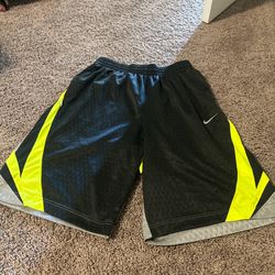 Black Grey And Neon Vintage Nike Shorts Size Large